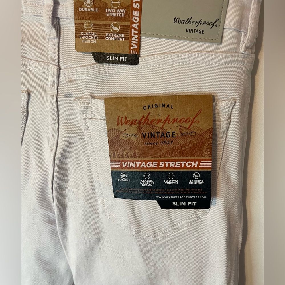 Weatherproof vintage slim Mens white skinny jeans size 30Wx32Lnew with tags. - Picture 6 of 11